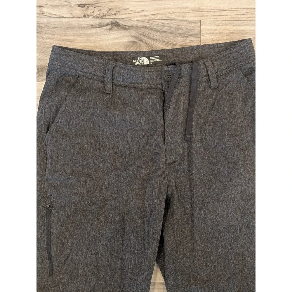 North Face Travel Trouser Pants Mens 30x27 Gray Stretch Drawstring Tapered Comfy